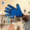 Haustierpflege-Handschuhe - Katzenbürsten für sanftes Haaren - Effiziente Haarentfernungshandschuhe - Waschhandschuhe für Hunde mit langem & kurzem Haar, Katzen & Pferde - 1 Paar (Blau)