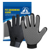 Haustierpflege-Handschuhe - Katzenbürsten für sanftes Haaren - Effiziente Haarentfernungshandschuhe - Waschhandschuhe für Hunde mit langem & kurzem Haar, Katzen & Pferde - 1 Paar (Blau)
