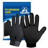 Haustierpflege-Handschuhe - Katzenbürsten für sanftes Haaren - Effiziente Haarentfernungshandschuhe - Waschhandschuhe für Hunde mit langem & kurzem Haar, Katzen & Pferde - 1 Paar (Blau)