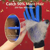 Haustierpflege-Handschuhe - Katzenbürsten für sanftes Haaren - Effiziente Haarentfernungshandschuhe - Waschhandschuhe für Hunde mit langem & kurzem Haar, Katzen & Pferde - 1 Paar (Blau)