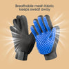 Haustierpflege-Handschuhe - Katzenbürsten für sanftes Haaren - Effiziente Haarentfernungshandschuhe - Waschhandschuhe für Hunde mit langem & kurzem Haar, Katzen & Pferde - 1 Paar (Blau)