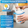 BluePet Pfotenreiniger für Hunde zum Entfernen von Dreck & Schmutz von Hundepfoten I Inkl. Mikrofaser-Handtuch I PfotenBlitz Größe L